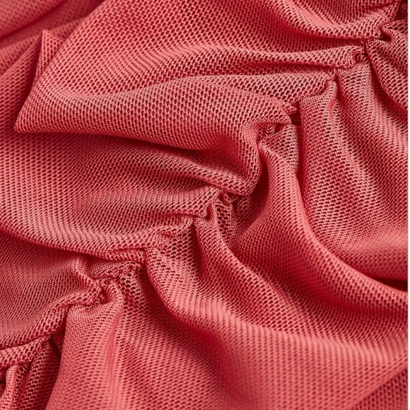 NWT Express Size XS Mesh Ruched Cropped Top - Picture 7 of 7